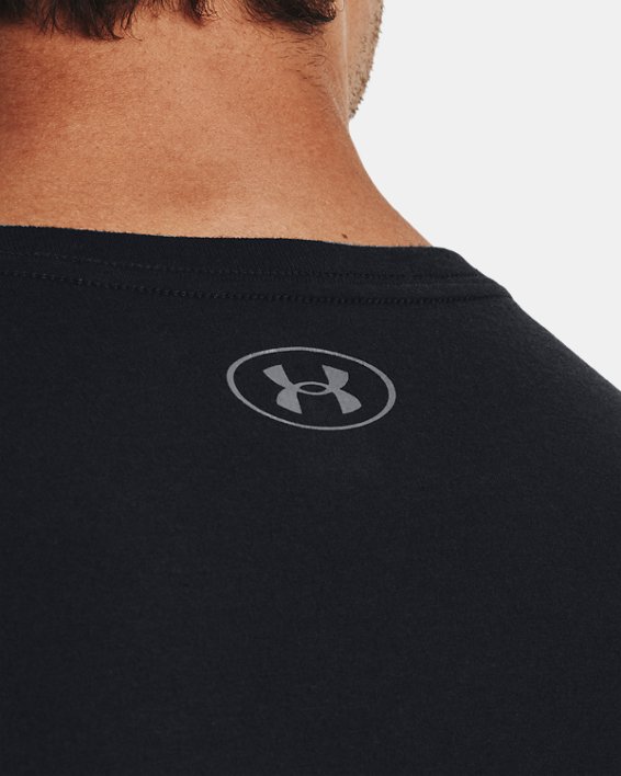 Men's UA Big Logo Fill Short Sleeve in Black image number 3